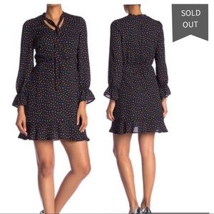 NWT 19 Cooper Floral Polka Dot Printed Mini Dress